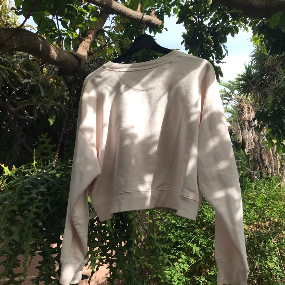 SOLD Girlfriend Collective Ecru Cropped Sweatshirt